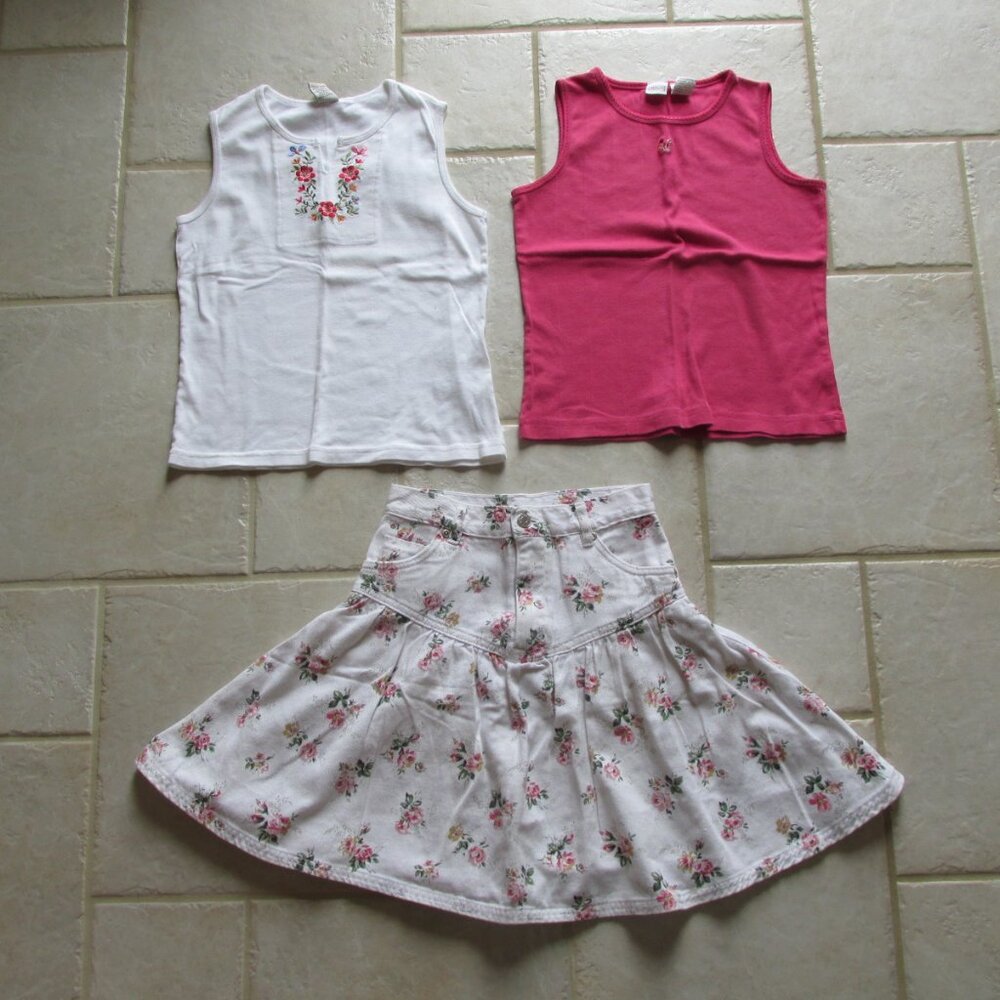 BUGLE BOY GIRLS SZ 12 SKIRT CHEROKEE 10/12 & COPPER KEY SZ 14  KNIT TOP SET of 3